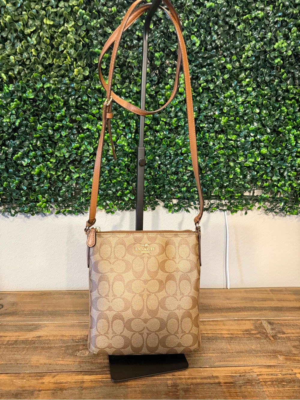 Coach Tan Signature Crossbody Bag